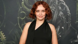 Olivia Cooke smiling during an entertainment interview addressing character hair rumors
