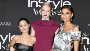 Zendaya Debuts Dramatic New Pixie Haircut During ‘Euphoria’ Reunion With Hunter Schafer & Alexa Demie